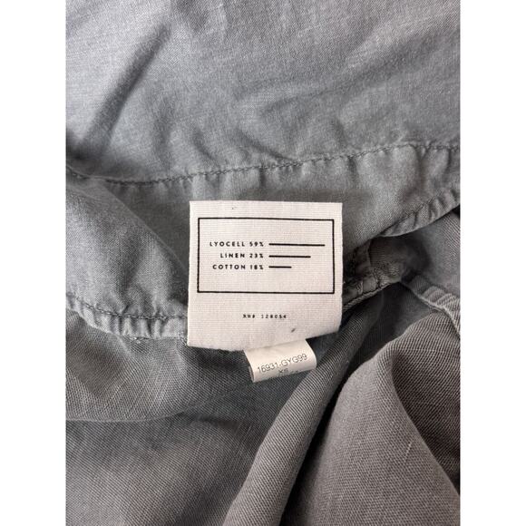 AYR Top XS Womens Gray Lyocell Linen Open Front Cardigan Robe - Picture 8 of 8